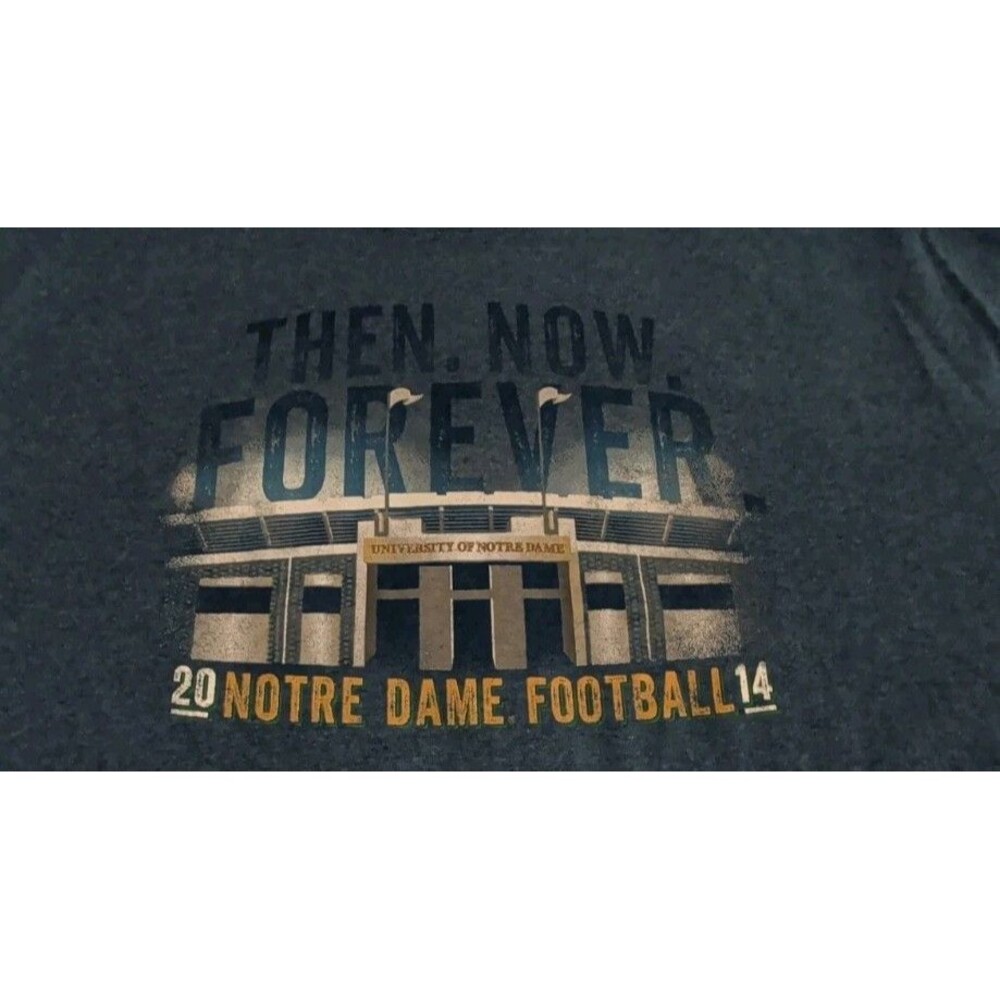 Notre Dame 2014 Football "Then, Now, Forever" 2 Sided Graphic Tshirt Adult XL - Picture 3 of 8